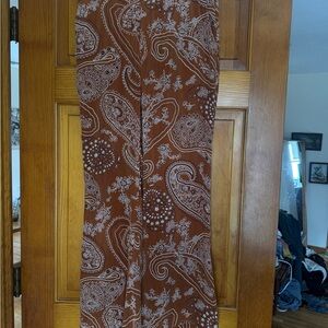 Zara Brown Paisley bandanna pants